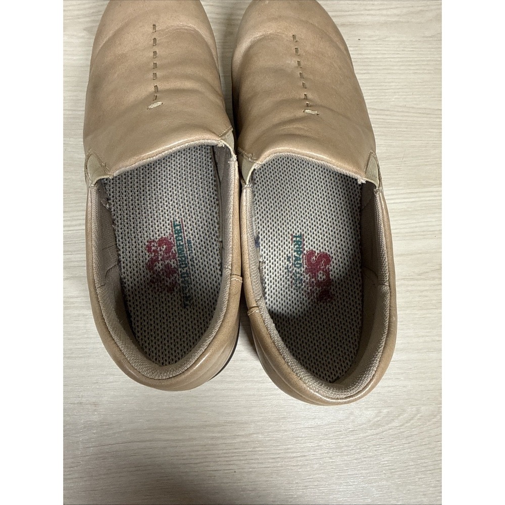 SAS Viva Shoes Womens Size 9S Tan Leather Slip On Tripad Comfort Made USA - Picture 8 of 8